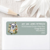 Étiquette Animal lovers artsy blue aesthetic custom name (En situation)