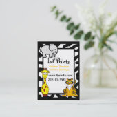 Étiquette animale mignonne de carte de visite de (Debout devant)