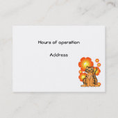 Étiquette animale mignonne de carte de visite de (Dos)