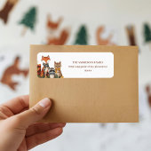 Étiquette Animaux boisés rustiques