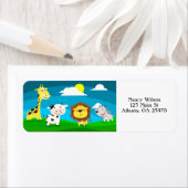 Étiquette Animaux caricaturaux (En situation)