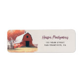 Étiquette Animaux de ferme Anniversaire de fête Adresse de r (Devant)