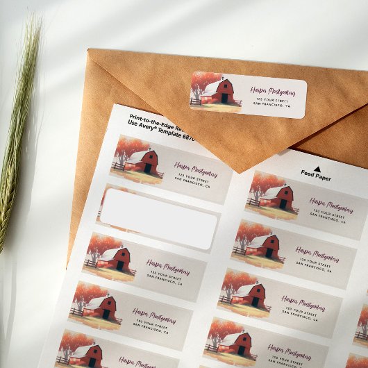 Étiquette Animaux de ferme Anniversaire de fête Adresse de r