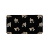 Étiquette Animaux de la jungle léopard doré noir moderne (Devant)