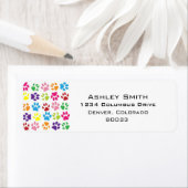 Étiquette Animaux empreintes de pattes motif (En situation)