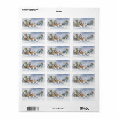 Étiquette Animaux forestiers des bois (Feuille entière)