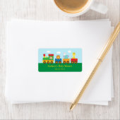 Étiquette Animaux mignons colorés Train Baby shower Party (En situation)