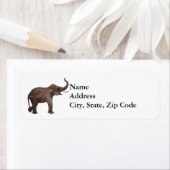 Étiquette Animaux sauvages vintages, Eléphants asiatiques de (En situation)