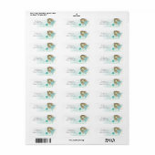 Étiquette Anime Tea Party Invitation Adresse de retour (Feuille entière)