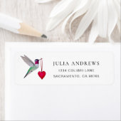 Étiquette Anna's Hummingbird Return Address Label (En situation)
