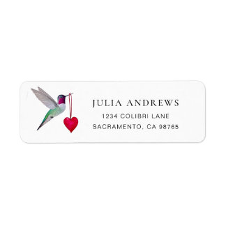 Étiquette Anna's Hummingbird Return Address Label