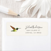 Étiquette Anna's Hummingbird Return Address Label (En situation)