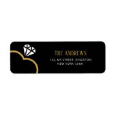 Étiquette Anneau élégant dans le Nouvel An Noël Fiançailles (Devant)