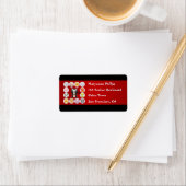 Étiquette Année chinoise Zodiaque du Cheval Rouge et Noir (En situation)