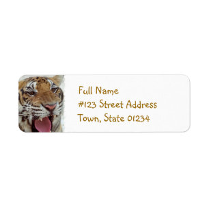 Étiquette Année d'étiquette de adresse de retour de tigre