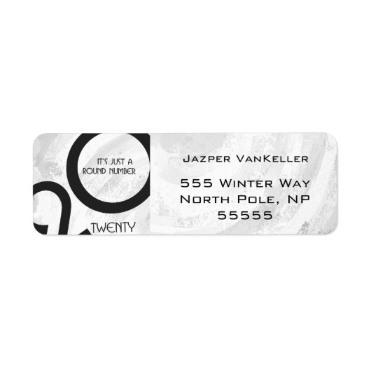 Étiquette Anniversaire de la décennie blanche (Devant)