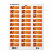 Étiquette Anniversaire de la décennie orange (Feuille entière)
