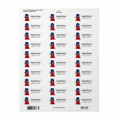 Étiquette Anniversaire de la fille de la coccinelle (Feuille entière)