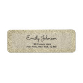 Étiquette Anniversaire de l'or Faux Parties scintillant étin (Devant)