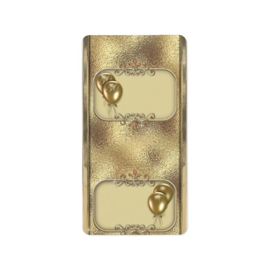 Étiquette Anniversaire d'or Hersheys Miniature Barre de bonb (Devant)