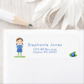 Étiquette Anniversaire du bleuet (En situation)