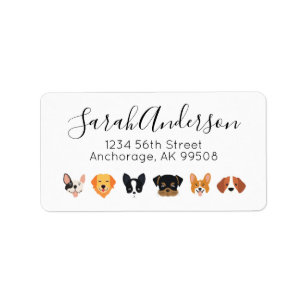 Étiquette Anniversaire du chien Retournons l'adresse