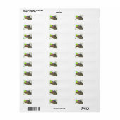 Étiquette Anniversaire fête Animal Dinosaur (Feuille entière)