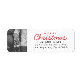 Étiquette Annonce de grossesse Noël Adresse de retour (Devant)