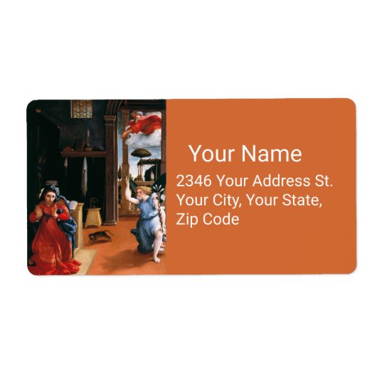 Étiquette ANNONCE RECANATI par Lorenzo Lotto (Devant)