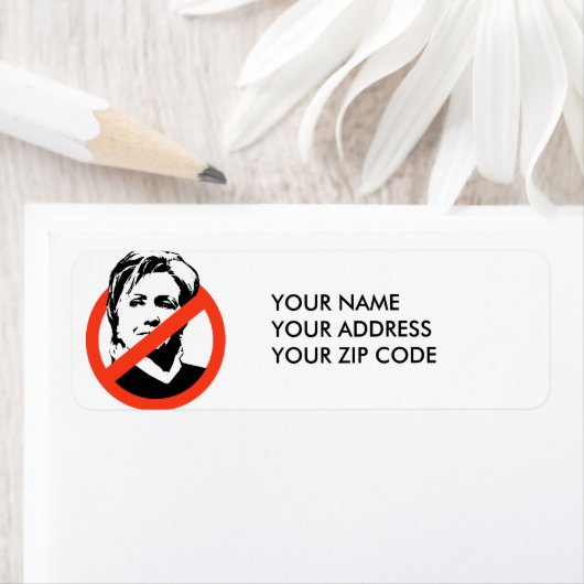 ÉTIQUETTE ANTI-HILLARY CLINTON - (En situation)