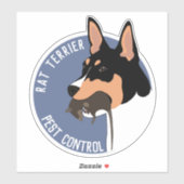 Étiquette anti-ravageur de Rat terrier (Feuille)