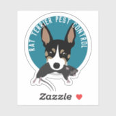 Étiquette anti-ravageur de Rat terrier (Feuille)