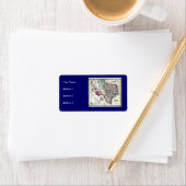 Étiquette Antiquarian Map of Texas by Schönberg & Co. (En situation)