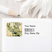 Étiquette Antique Blackthorn Botanique Imprimé Fleur Berry (En situation)