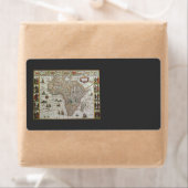 Étiquette Antique carte de l'Afrique du Vieux Monde par Blae (En situation)