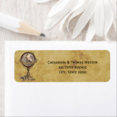 Étiquette Antique Celest Globe Trouvé BG Adresse de retour (En situation)