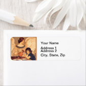 Étiquette Antique française au chocolat (En situation)