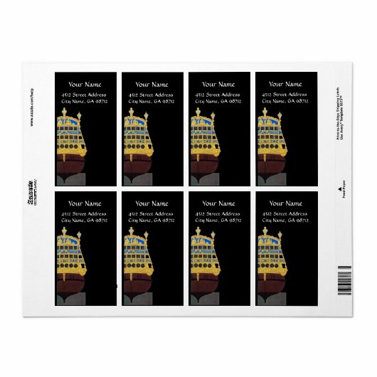 ÉTIQUETTE ANTIQUE GALLEON (Feuille entière)