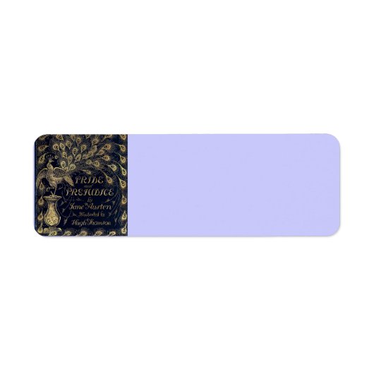 Étiquette Antique Jane Austen Fierté et préjugé Peacock (Devant)