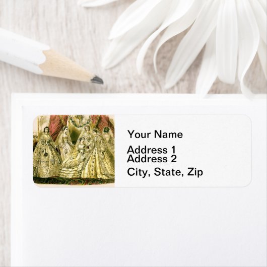 Étiquette Antique Mariage (En situation)