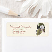 Étiquette Antique Mark Catesby White Magnolia Engraving (En situation)