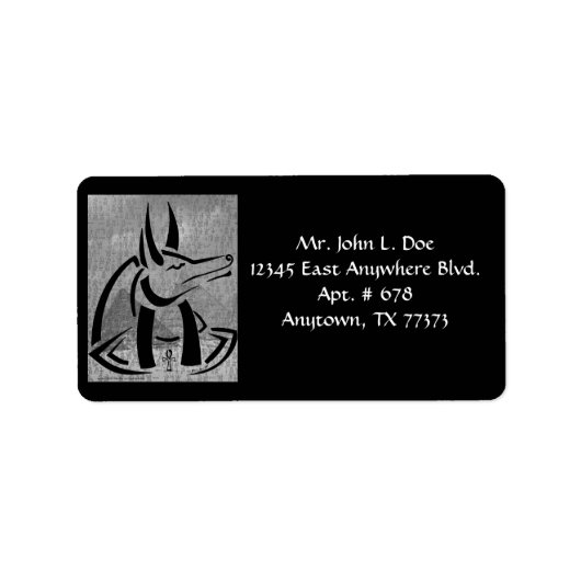 Étiquette Anubis Address Label (Devant)