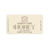 Étiquette Apiary Apiary Apiary Embossé Miel cru (Devant)