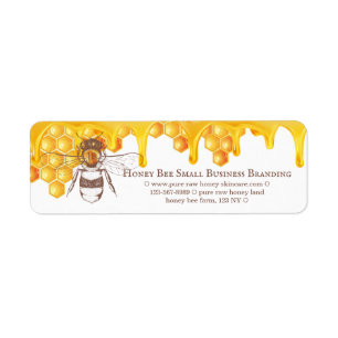 Étiquette Apiculture Apiary Honey Farm nid d'abeilles