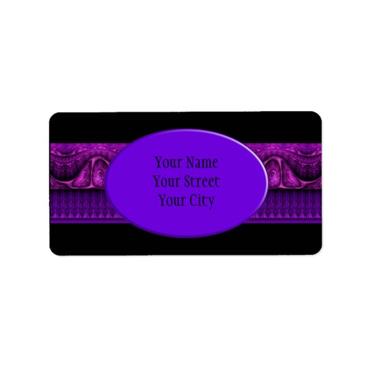 Étiquette Apophyse Fractal Border ART - violet rose (Devant)