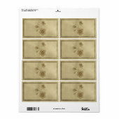 Étiquette apothecaire floral (Feuille entière)