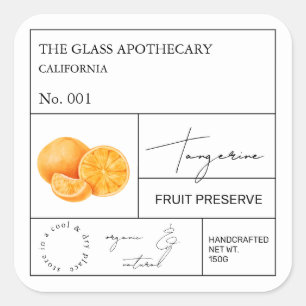 Étiquette Apothecaire Tangerine