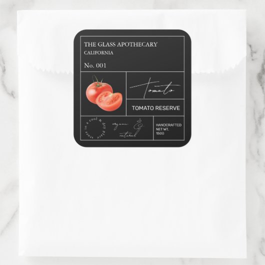 Étiquette Apothecary Tomato (Sac)