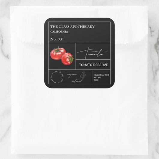 Étiquette Apothecary Tomato (Sac)