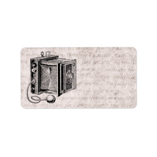 Étiquette Appareil-photo vintage - photographie antique